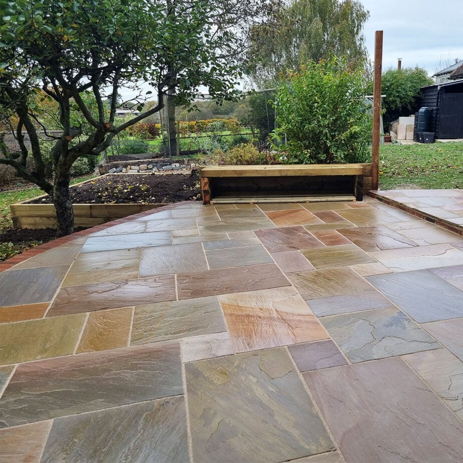 Indian sandstone patio project in Reading