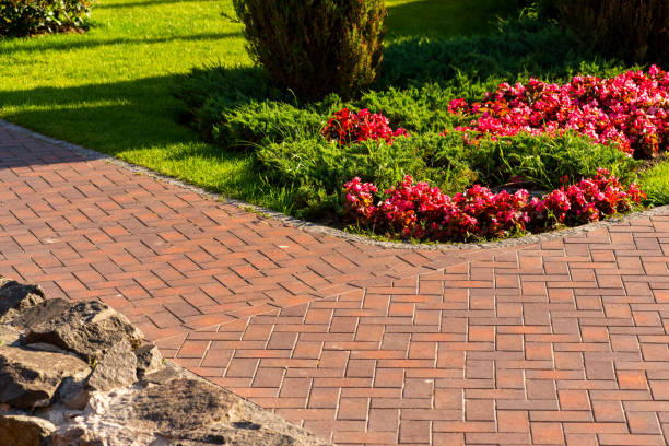 Block paved garden path in Reading
